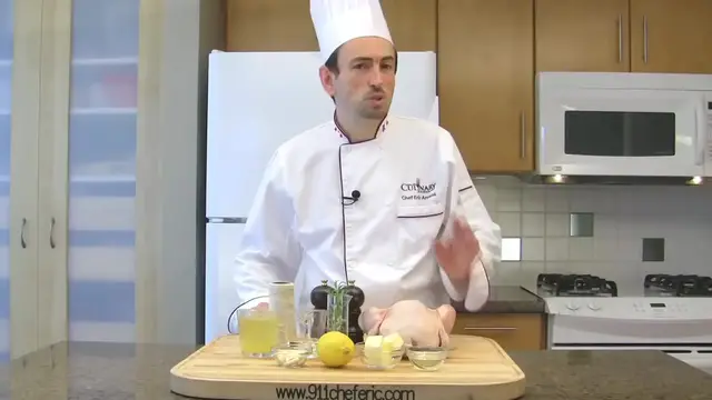 'Video thumbnail for How to Roast a Chicken with  Lemon and Rosemary  |  How to Truss a Chicken'