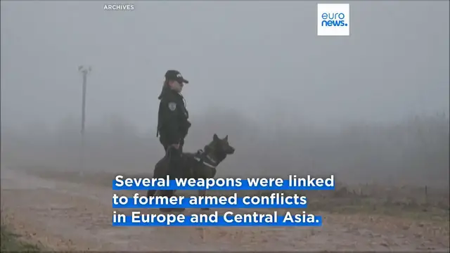 Video thumbnail for Interpol operation seized 2,800 illegal firearms across Europe and Asia