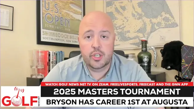 'Video thumbnail for Bryson DeChambeau in 2025 Masters contention after best-ever start'