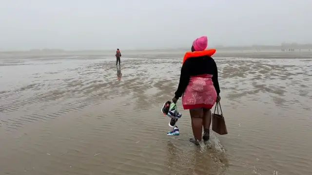 Video thumbnail for On the beach with migrants determined to cross Channel to UK