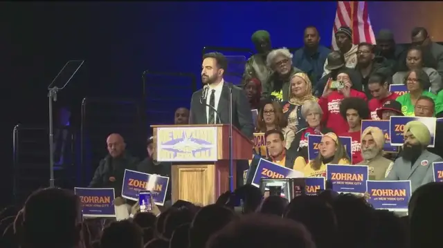 'Video thumbnail for Mamdani, Cuomo, Sliwa hit the campaign trail Sunday'