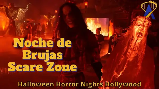 'Video thumbnail for Noche de Brujas Scare Zone at Halloween Horror Nights Hollywood'