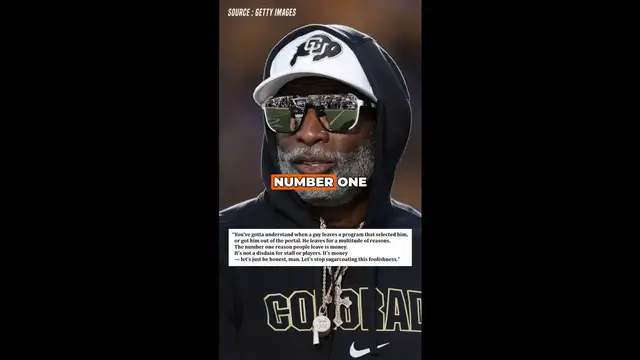 Video thumbnail for Deion Sanders Says Transfer Portal Is All About Money — “Let’s Be Honest”