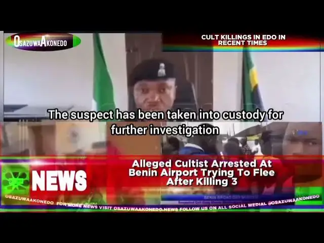 Video thumbnail for Alleged Cultist Arrested At Benin Airport Trying To Flee After Killing 3