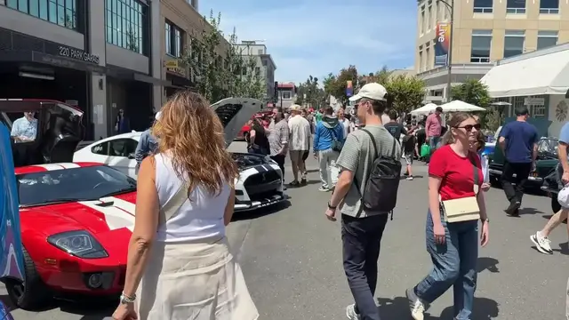 Video thumbnail for US: 3rd annual Wheels Through Time car show held in Burlingame.