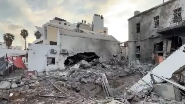 'Video thumbnail for Israel intensifies strikes across Gaza on Palm Sunday and hits a hospital'