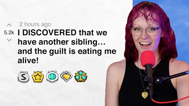 'Video thumbnail for I DISCOVERED that we have another sibling… and the guilt is eating me alive! - r/okstorytime | Reddit Stories'