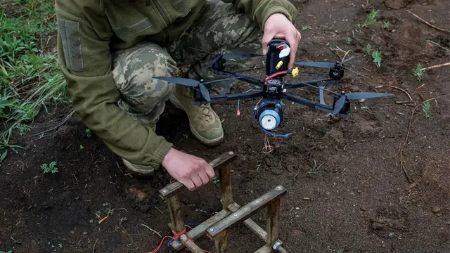 'Video thumbnail for Ukraine’s frontline assault brigade uses advanced drones to counter Russian forces'