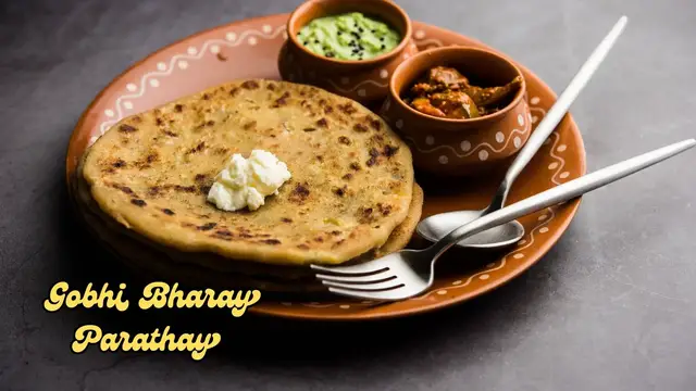 Video thumbnail for Gobhi Bharay Parathay or Gobhi Filled Parathay