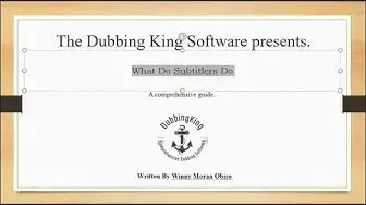 Video thumbnail for What Do Subtitlers Do? (Case Study)