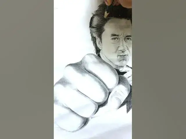 Video thumbnail for jackie chan #art #drawing #draw #shorts