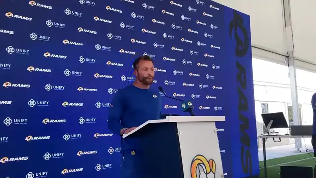 'Video thumbnail for Los Angeles Rams HC Sean McVay on Injuries'