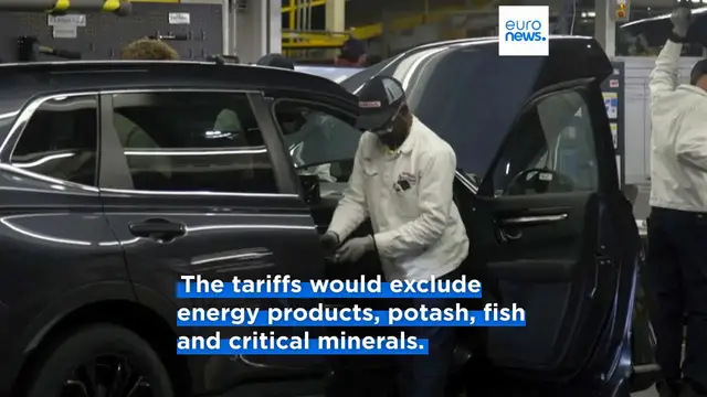 Video thumbnail for Trump imposes 50% tariffs on Canadian goods citing disputes over autos