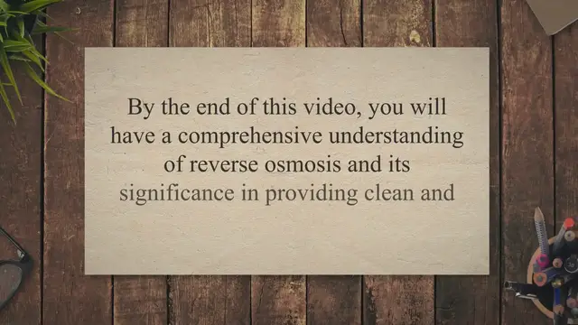Video thumbnail for From Origins to Applications: Unlocking the Power of Reverse Osmosis