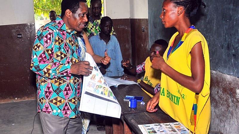 Video thumbnail for Opposition supporters call for change ahead of Benin presidential election