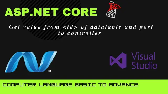'Video thumbnail for How Get Value from Data Table in asp net core using javascript in c#'