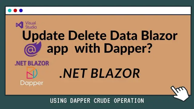 Video thumbnail for How Update delete Record #Blazor App with dapper