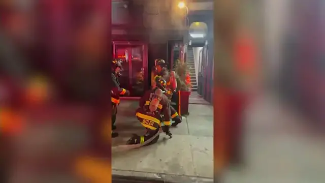Video thumbnail for New restaurant destroyed, apartment tenants displaced after 2-alarm fire in Bed Stuy