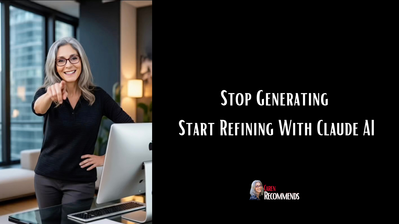 Video thumbnail for Stop Generating Start Refining With Claude AI