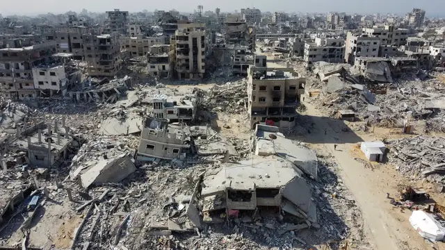 'Video thumbnail for Israeli strikes kill 42 in Gaza as both sides say the other breached truce'