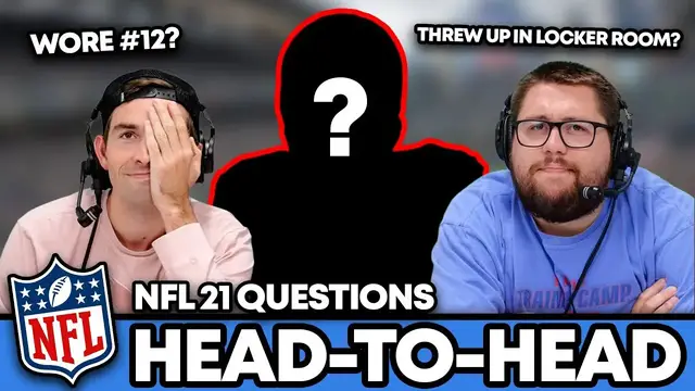 'Video thumbnail for IMPOSSIBLE player to guess in NFL 21 questions! (Head-to-Head)'