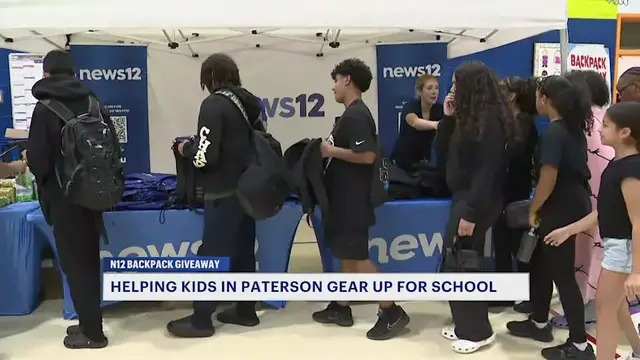 Video thumbnail for News 12 back-to-school celebration helps Paterson families prep for new school year