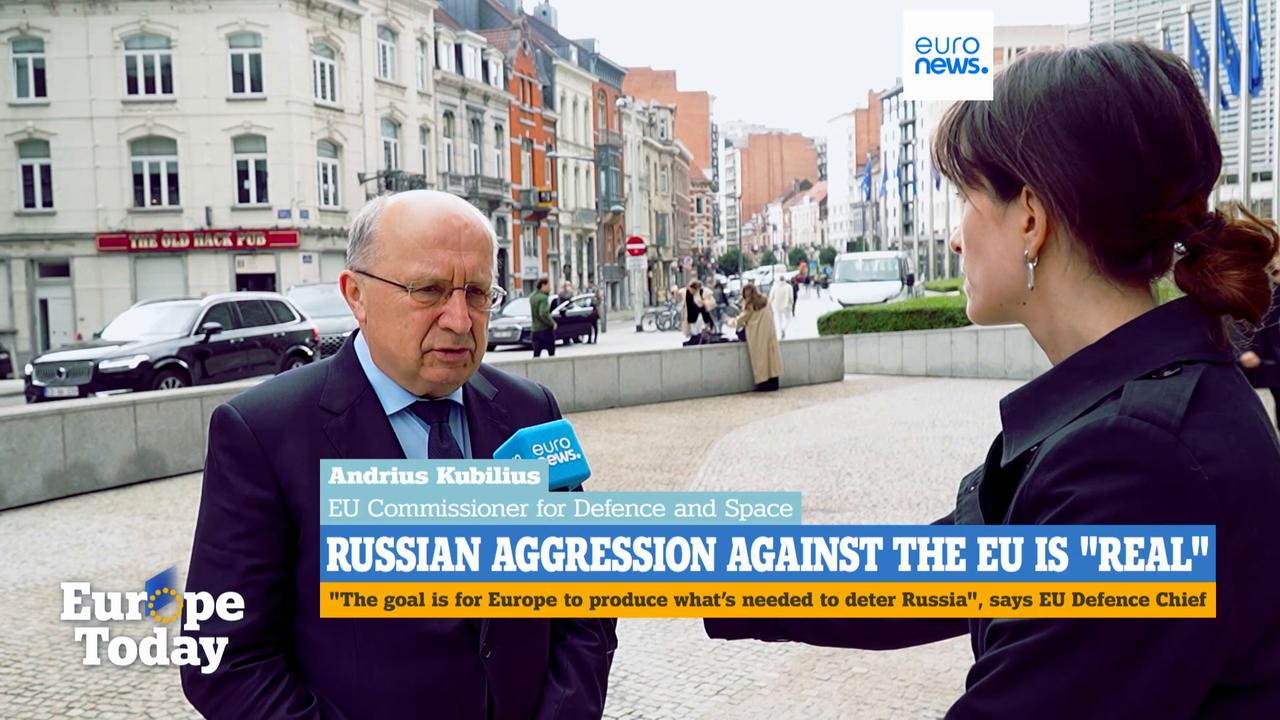 Video thumbnail for 'Russia is still outproducing us militarily,' EU Defence Commissioner tells Euronews