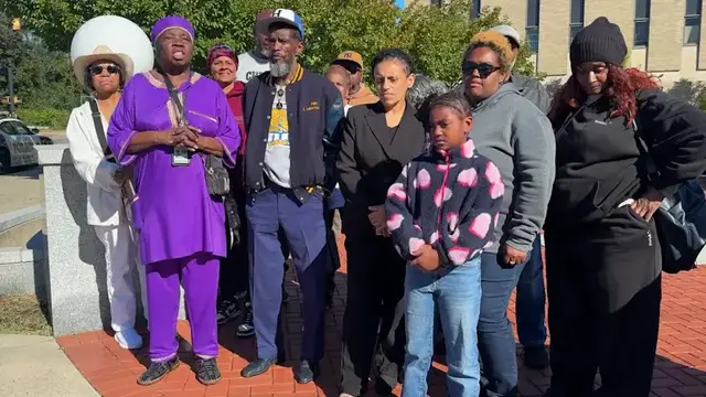 Video thumbnail for Supporters march for Chief Porter as Bridgeport's police union calls for removal