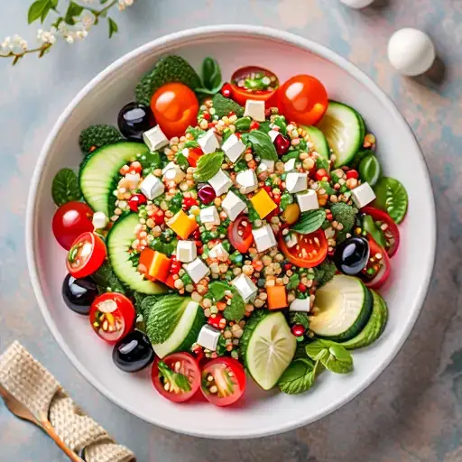 Video thumbnail for Mediterranean Quinoa Salad