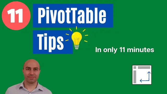 'Video thumbnail for 11 Excel PivotTable Tips 💡 in Under 11 Minutes'