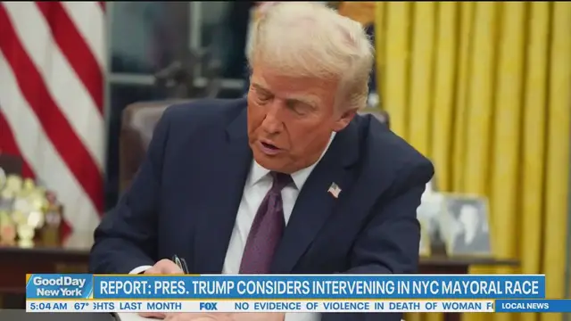 'Video thumbnail for Trump considers intervening in NYC mayoral race: report'