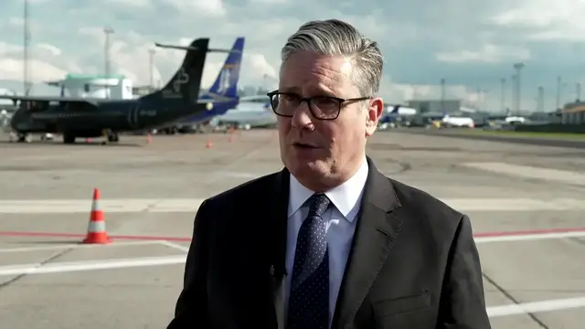 'Video thumbnail for WATCH: Keir Starmer responds on camera to Manchester synagogue attack as he rushes back to Britain'