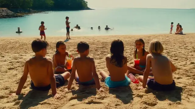 Video thumbnail for A group at the beach