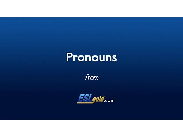 Video thumbnail for Free English Lessons:  Pronouns