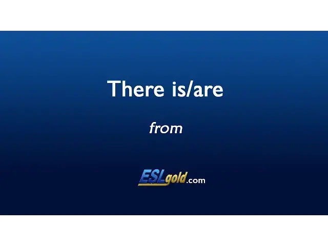 Video thumbnail for Free English Lessons:  There is / There are