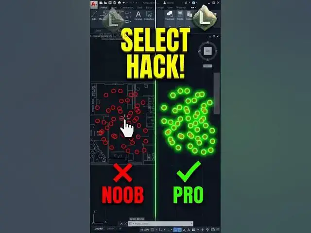 Video thumbnail for How to Select 100 Similar Blocks in 1 Second (AutoCAD Hack) ⚡