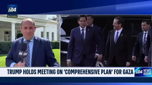 'Video thumbnail for Trump holds meeting on 'comprehensive plan for Gaza'