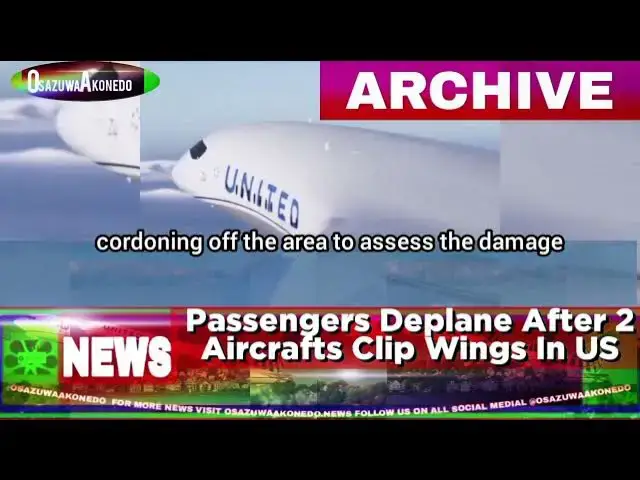 Video thumbnail for Passengers Deplane After 2 Aircrafts Clip Wings In US