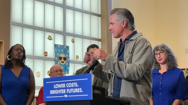 Video thumbnail for US: Governor Newsom highlights education reforms as students return to school.