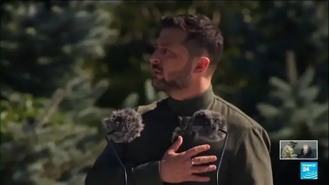 Video thumbnail for Zelensky rejects wartime elections, saying vote would 'split' Ukraine