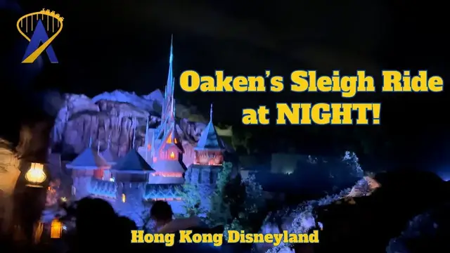 'Video thumbnail for Wandering Oaken’s Sleigh Ride at night POV from Hong Kong Disneyland'