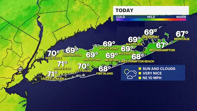 Video thumbnail for Autumn inbound: Breezy sunday showers make way for midweek chill across Long Island