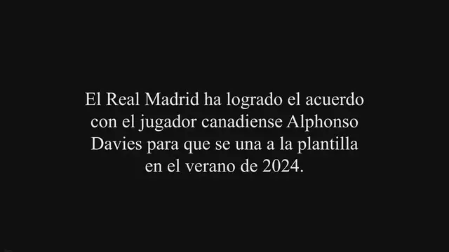 'Video thumbnail for Alphonso Davies acepta unirse gratis al Real Madrid'