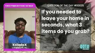 Video thumbnail for Kolade's go bag is necessities only. Smart packing!