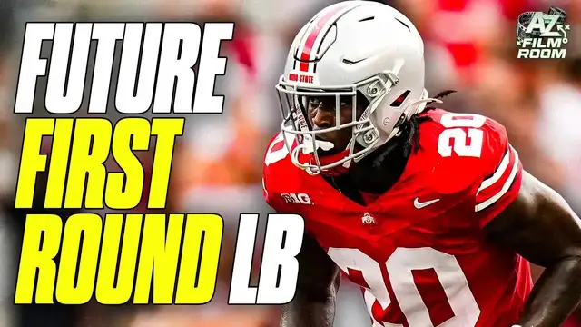 'Video thumbnail for a to z sports film room: arvell reese: ohio state linebacker rising 2026 nfl draft boards'