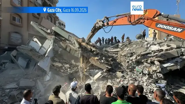 Video thumbnail for Gaza: Building collapse kills 21, including 11 children as perilous conditions persist for Palestinians