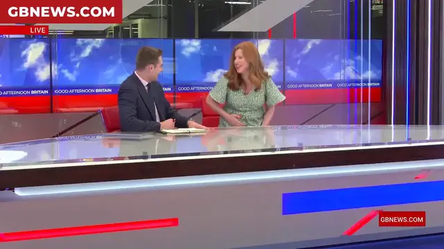 'Video thumbnail for Watch moment Emily Carver arrives late for GB News show after receiving pregnancy update - 'Fantastic!''