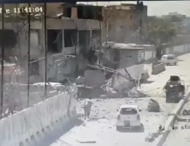 Video thumbnail for Video shows bomb blast at Pakistan paramilitary HQ