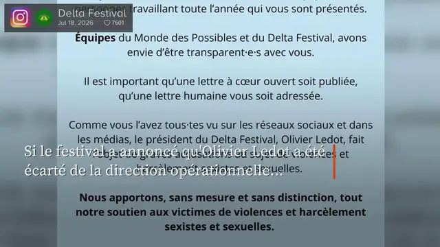 Video thumbnail for Ebony explique pourquoi elle annule à son tour sa participation au Delta Festival.