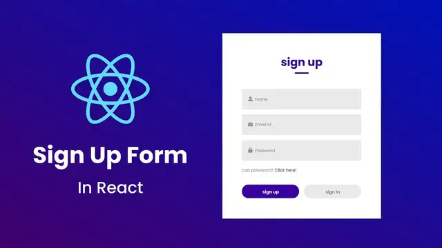Video thumbnail for How To Make Sign In & Sign Up Form Using React JS _ ReactJS Login & Registration Form